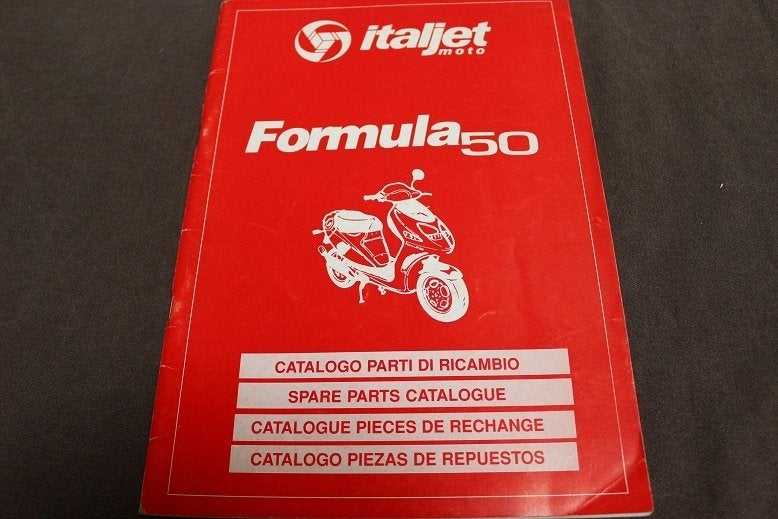 Italjet Formula 50 1996 scooter parts list onderdelen boek, Fietsen en Brommers, Ophalen of Verzenden, Gebruikt