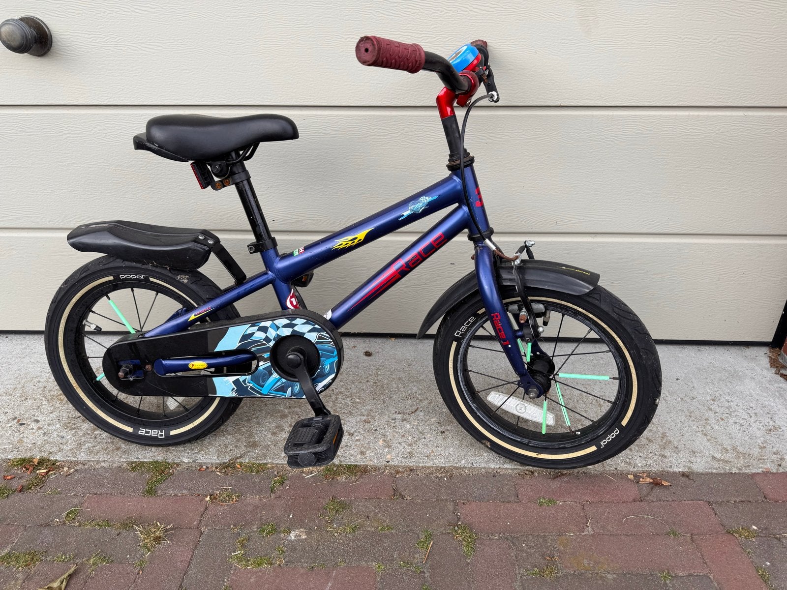 Kinderfiets 14 inch, Ophalen, Gebruikt, Terugtraprem, Minder dan 16 inch