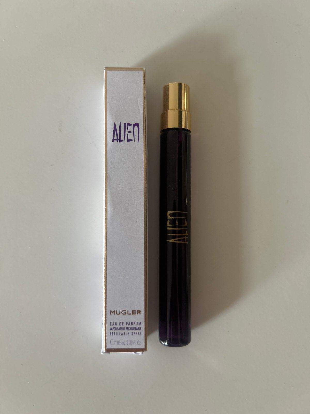 Mugler Alien EDP 10ml Tasverstuiver, Ophalen of Verzenden, Nieuw, Parfumfles, Gevuld