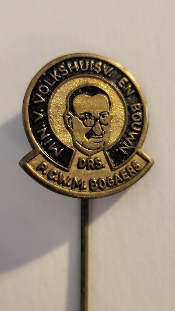 Speldje KVP-minister Pieter Bogaers - jaren 60, Verzamelen, Speldjes, Pins en Buttons, Verzenden, Gebruikt, Overige onderwerpen