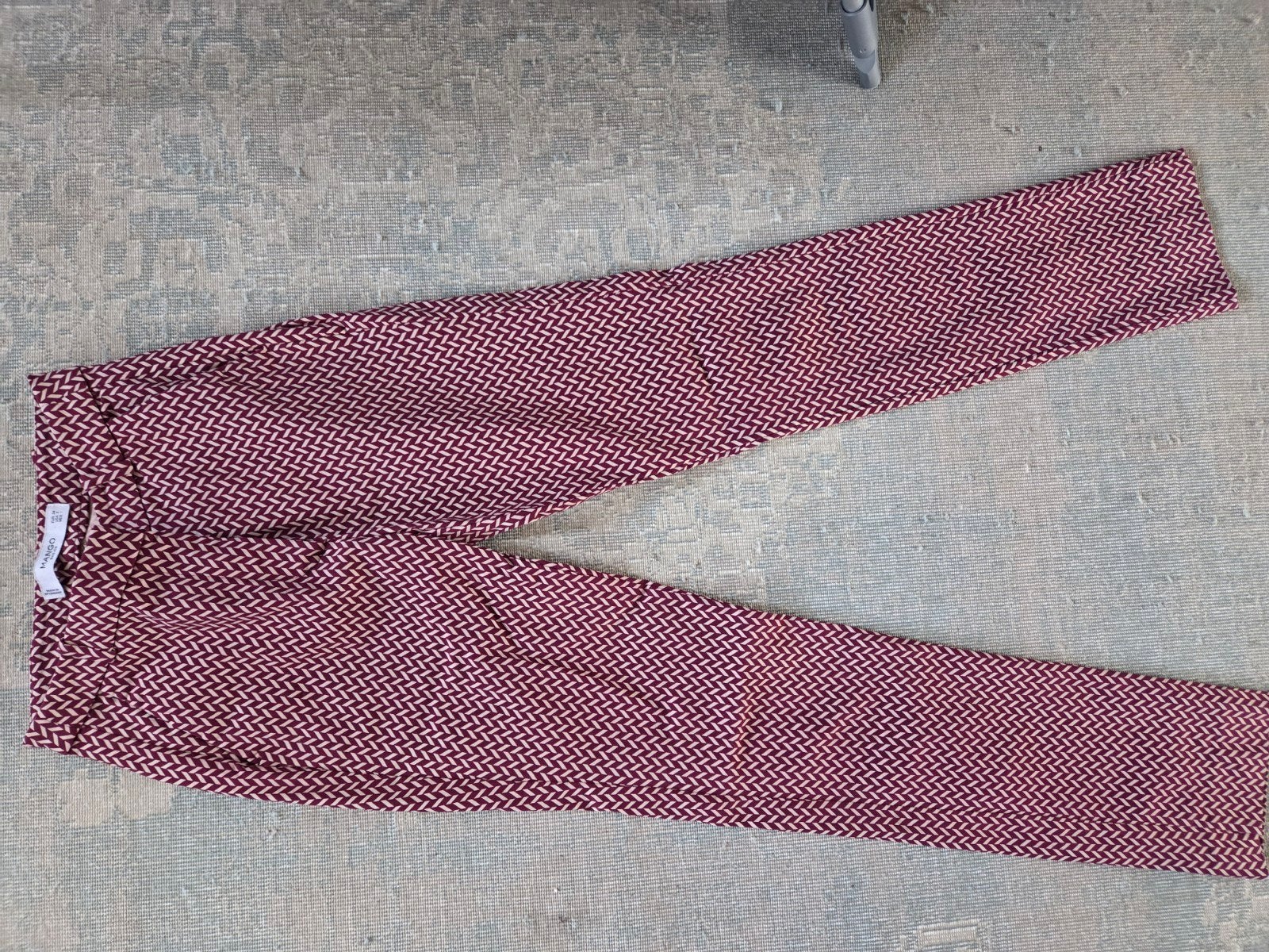 Lange roze broek met streepjespatroon, Mango, Ophalen of Verzenden, Zo goed als nieuw, Roze