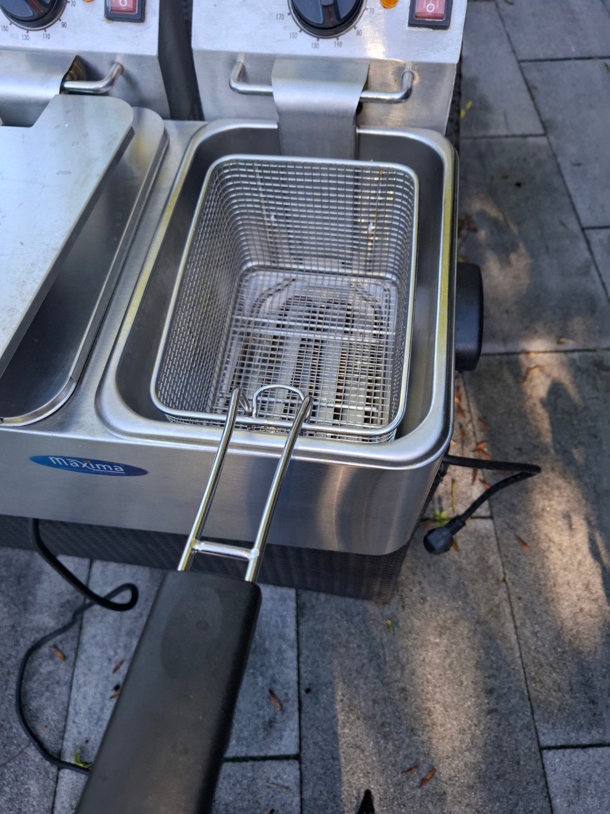 Dubbele frituurpan, 4 liter of meer, Ophalen of Verzenden, Zo goed als nieuw, Duo-friteuse