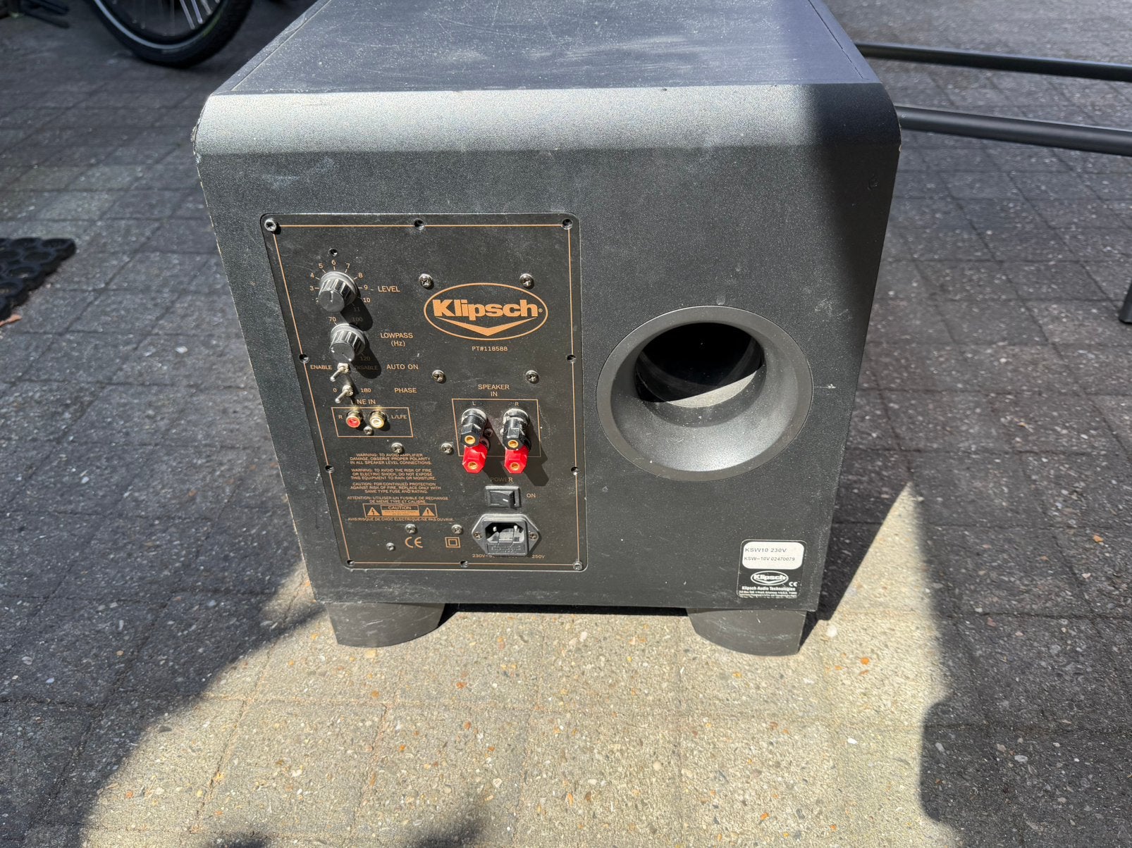 Klipsch subwoofer Kws10 DEFECT!, Ophalen, Subwoofer, Overige merken