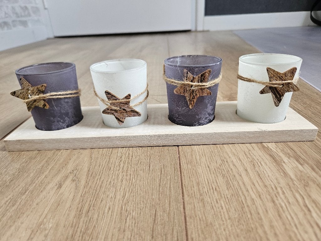 Sier theelichtjes set, Meerkleurig, 7 cm, Overige merken, Waxinelichthouder