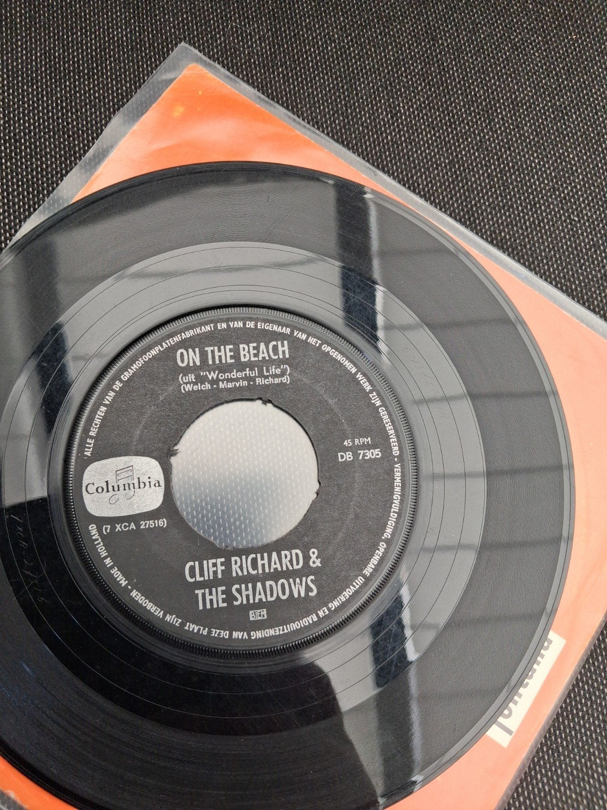 Cliff Richard & The Shadows - On The Beach (Single), Cd's en Dvd's, Ophalen of Verzenden, Gebruikt, Pop