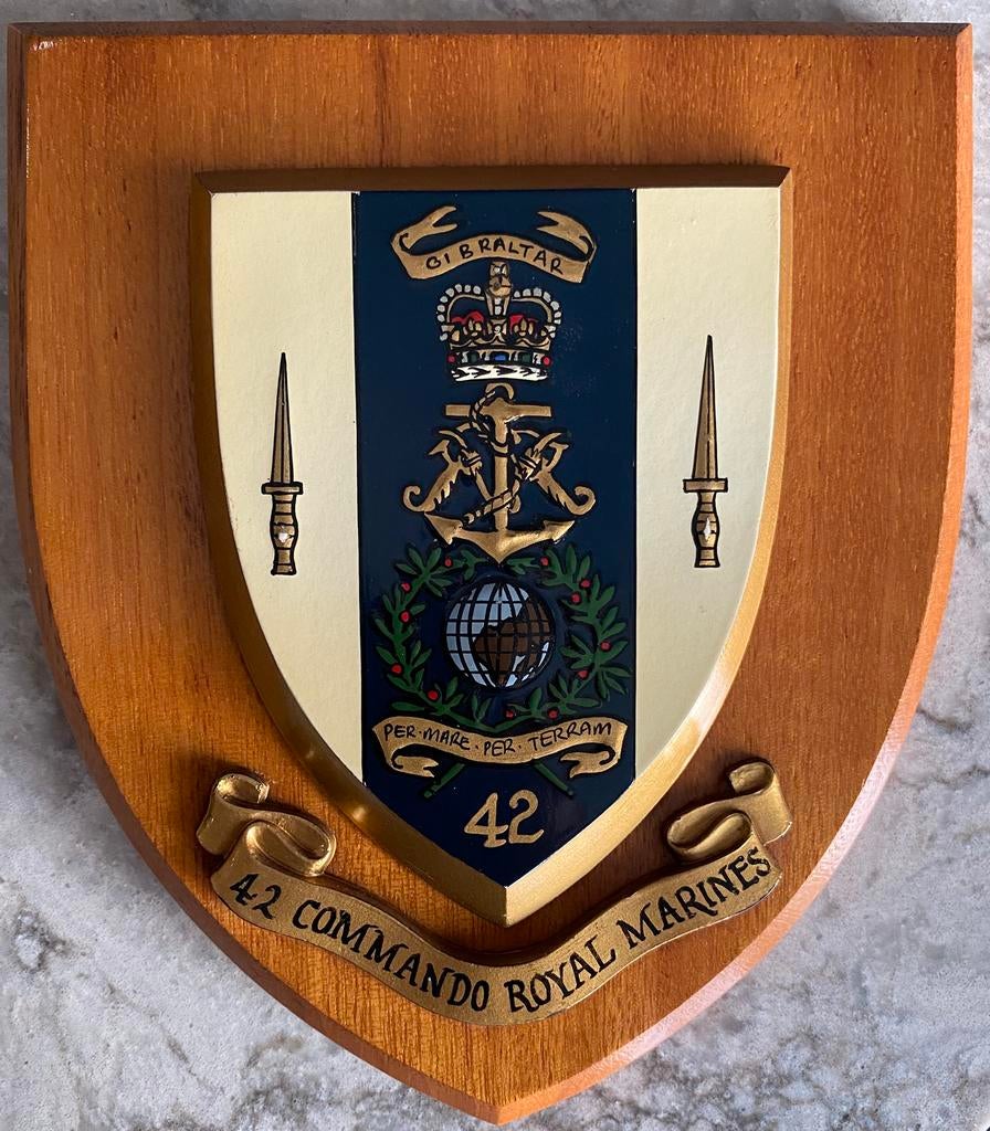 Brits schildje 42nd Commando Royal Marines, Ophalen of Verzenden, Landmacht, Engeland