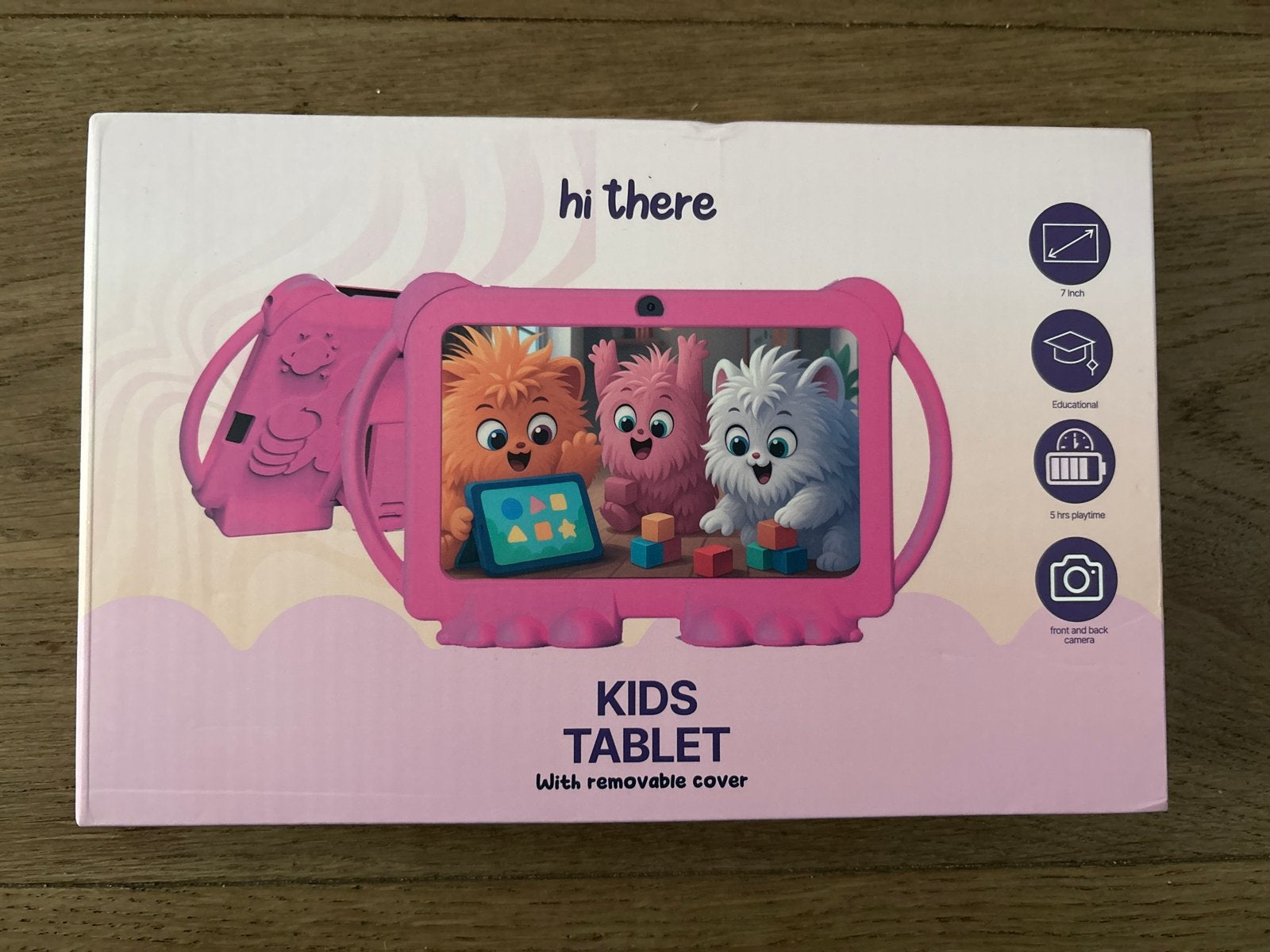 Kids tablet nieuw Hi There - Roze met verwijderbare hoes, Computers en Software, Ophalen, 32 GB, Nieuw, 7 inch of minder