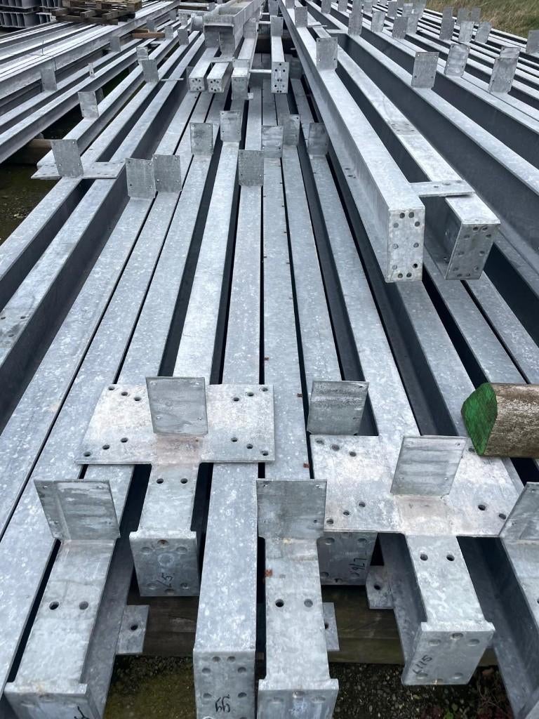 Spanten, Gedemonteerde constructie stal/schuur, Doe-het-zelf en Verbouw, Metalen, Ophalen of Verzenden, Gebruikt