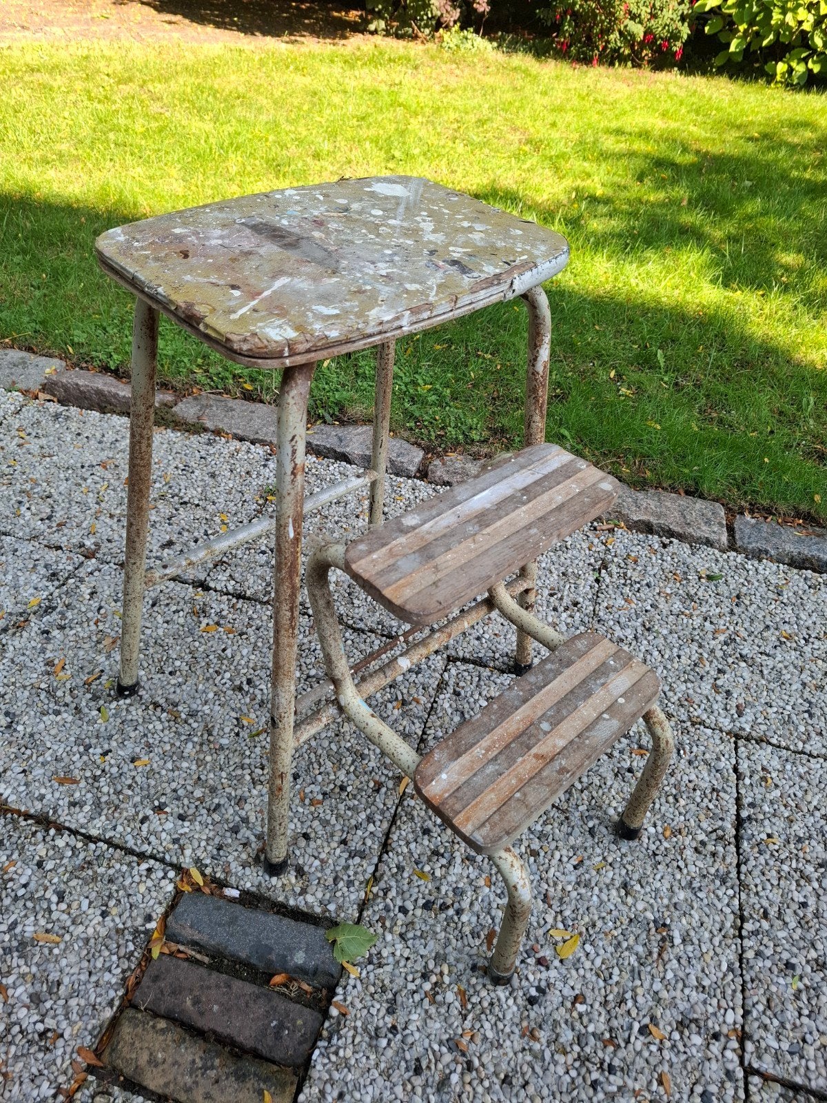 Vintage Brabantia stalen keukentrapje / krukje, Ophalen of Verzenden