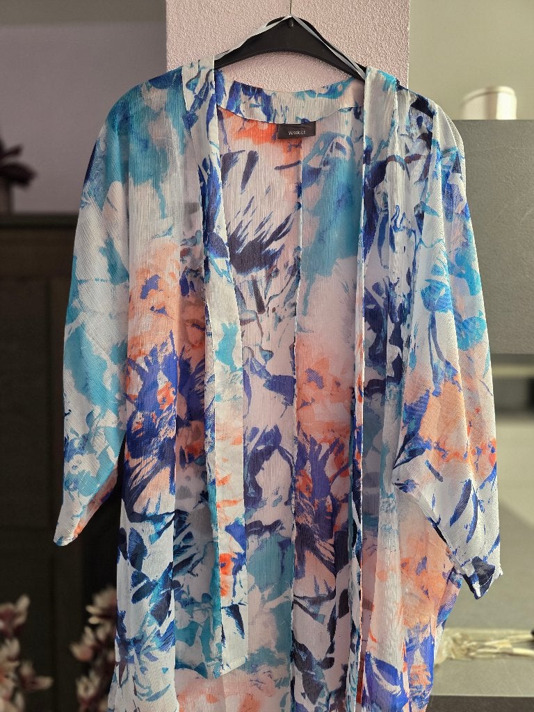 Fleurige transparante blouse, Meerkleurig, Maat 46/48 (XL) of groter, Nieuw, Ophalen of Verzenden