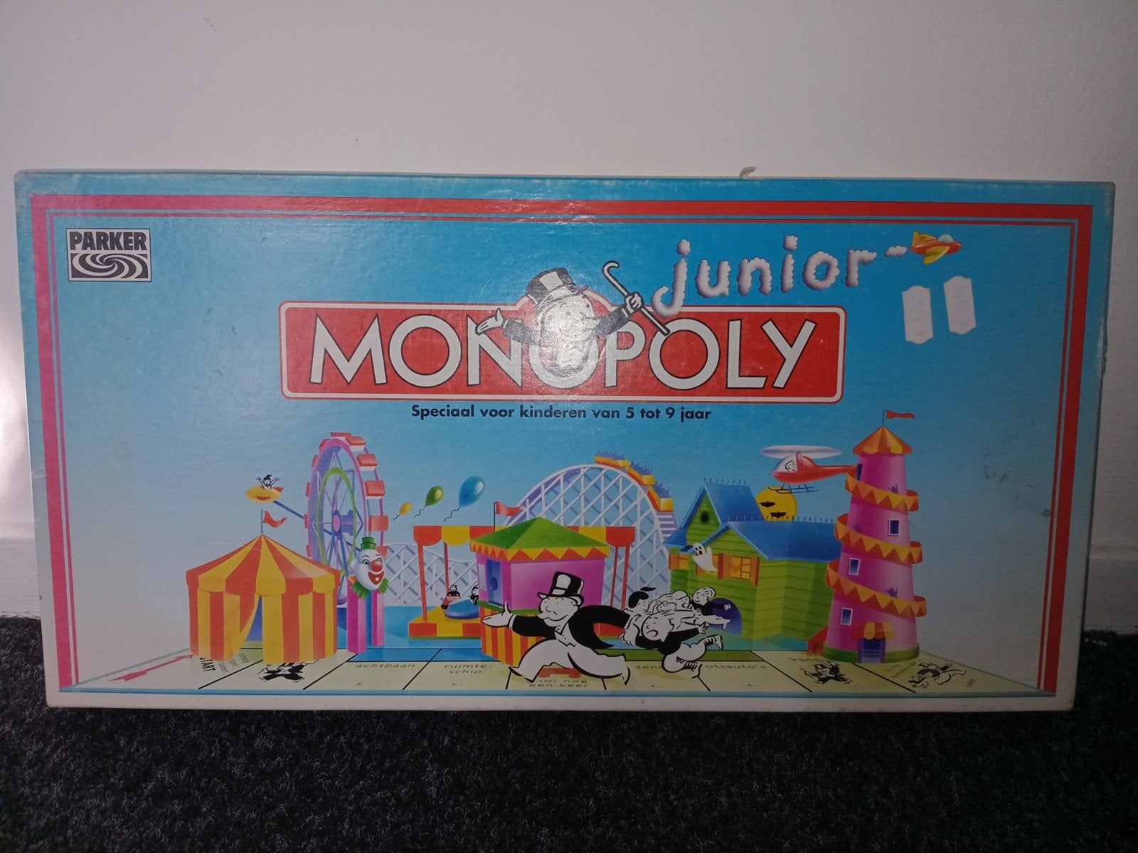 Monopoly Junior (Parker) - Vintage Bordspel - Compleet, Drie of vier spelers, Ophalen of Verzenden, Gebruikt, Parker