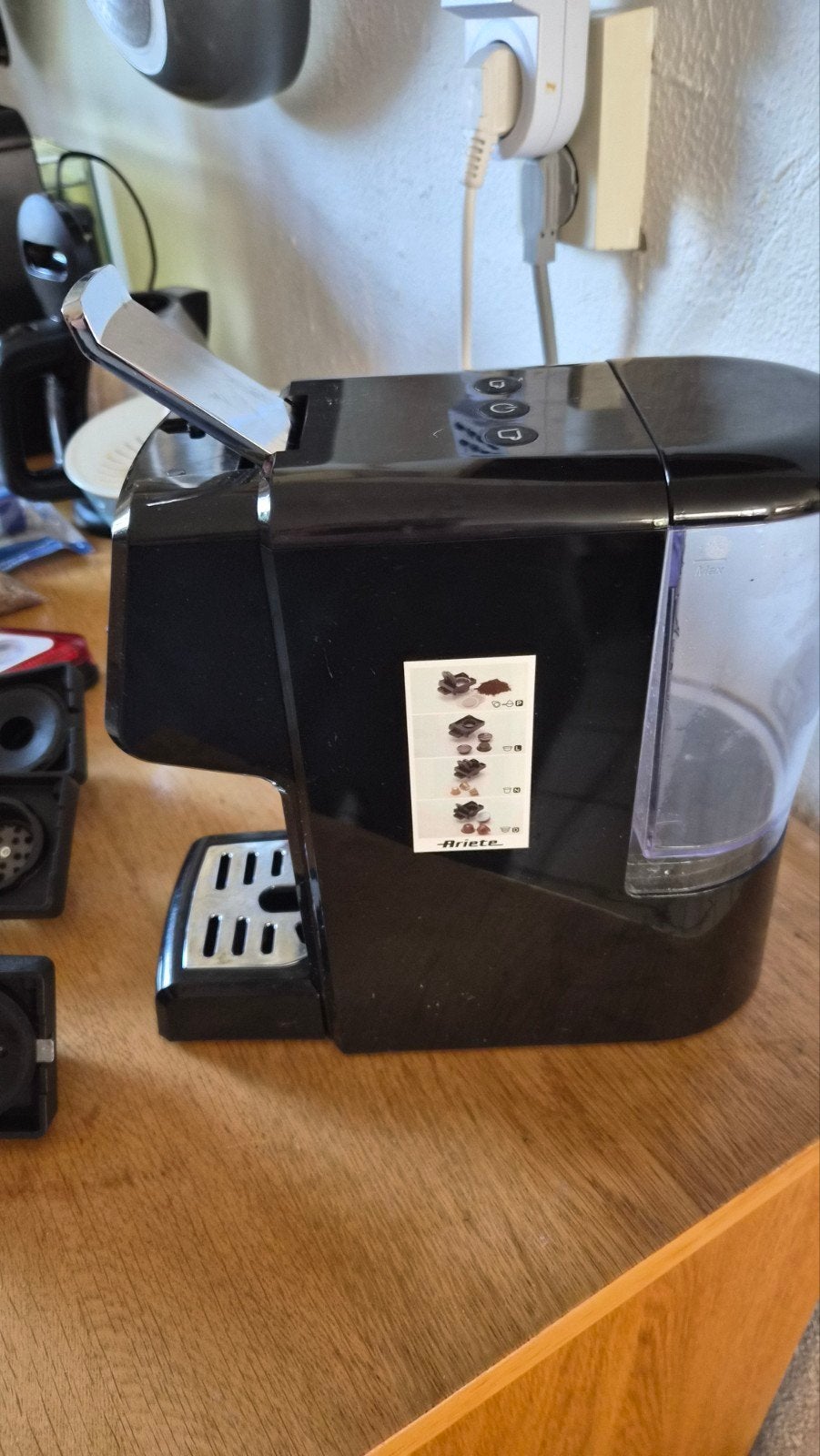 Ariete koffiezetapparaat met 3 adapters, Afneembaar waterreservoir, Gebruikt, Koffiemachine, Ophalen of Verzenden