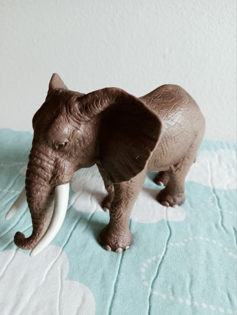 Schleich olifant Afrikaans mannetje art 14341 gebruikt, Ophalen of Verzenden, Gebruikt, Wild dier, Beeldje of Figuurtje