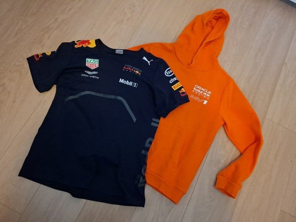 Max Verstappen Oranje hoodie & blauw T-shirt, Ophalen of Verzenden, Gebruikt, Jongen of Meisje