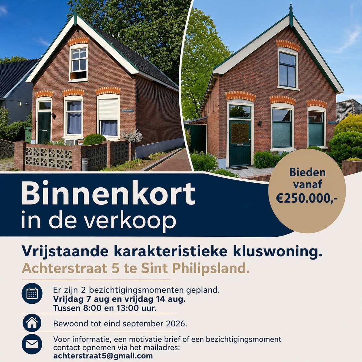 Vrijstaande Karakteristieke Kluswoning, Tot 200 m², 5 kamers, Zeeland, Vrijstaande woning