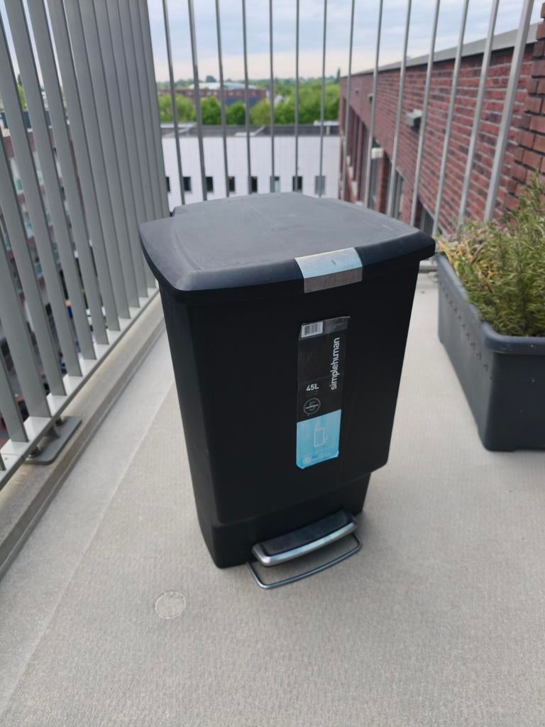 Prullenbak 45l - Simplehuman, Ophalen, Kunststof, Gebruikt, Met pedaal