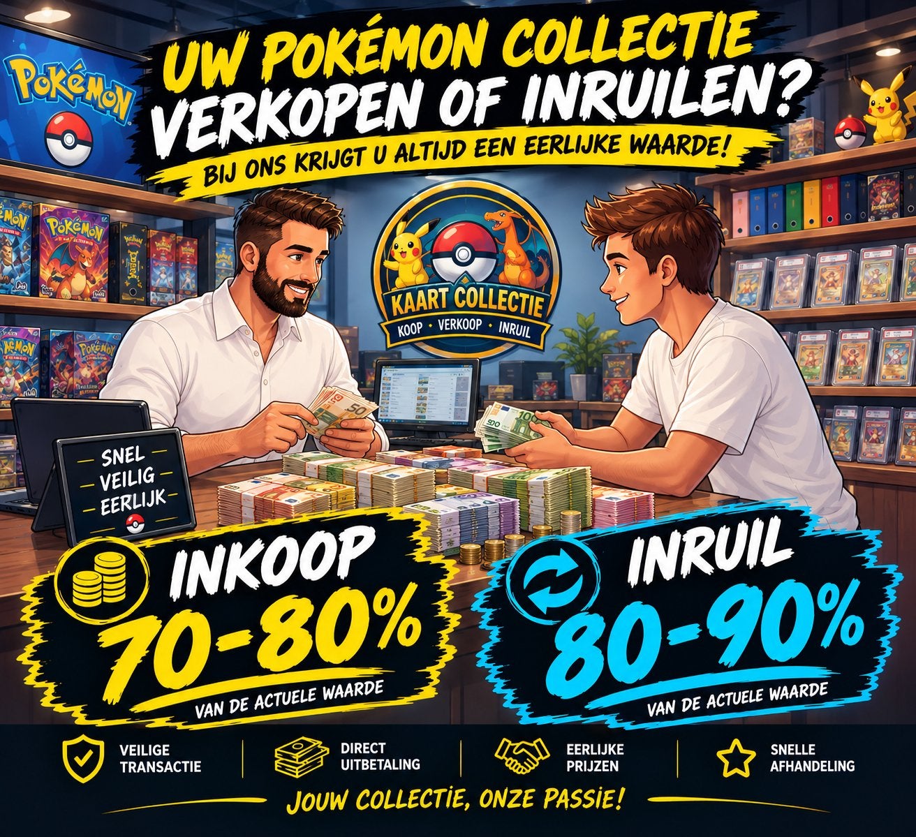 Pokémon collectie/kaarten inkoop: slabs, sealed en singles, Ophalen of Verzenden, Meerdere kaarten