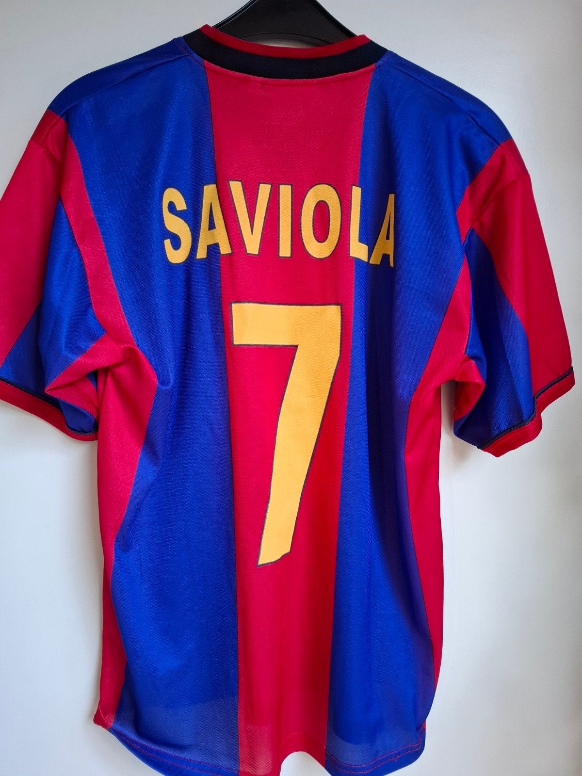 FC Barcelona Saviola Voetbalshirt Maat S Vintage, Maat S, Ophalen of Verzenden, Zo goed als nieuw, Shirt