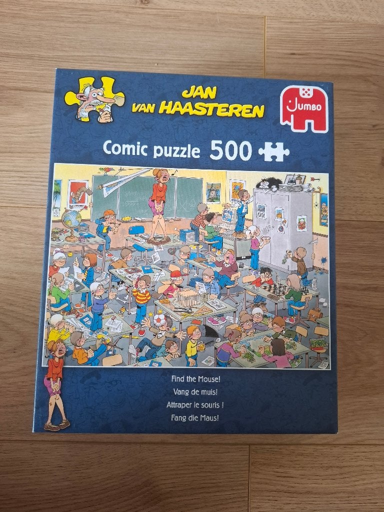 Jan van Haasteren puzzel (Find the Mouse), Ophalen, 500 t/m 1500 stukjes, Zo goed als nieuw, Legpuzzel
