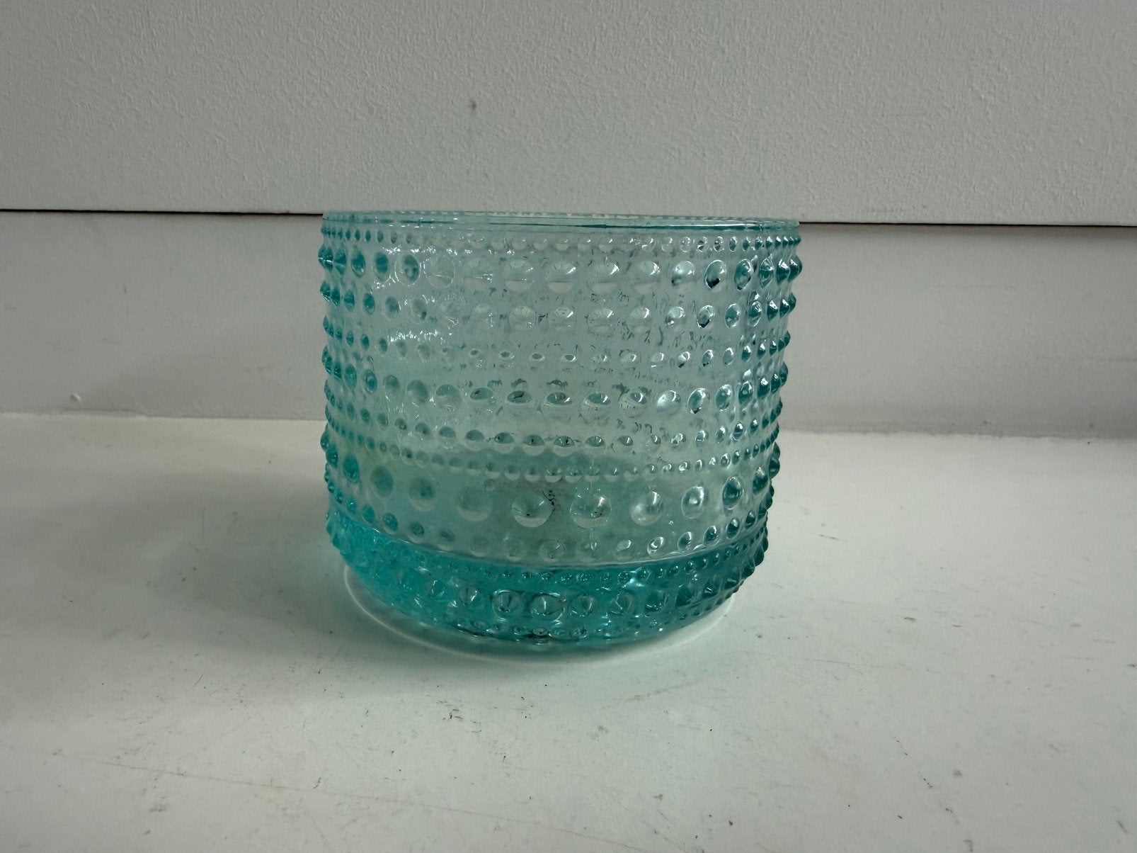 Iittala Kastehelmi waxinelichthouder Water Green, Ophalen of Verzenden, Zo goed als nieuw, Glas