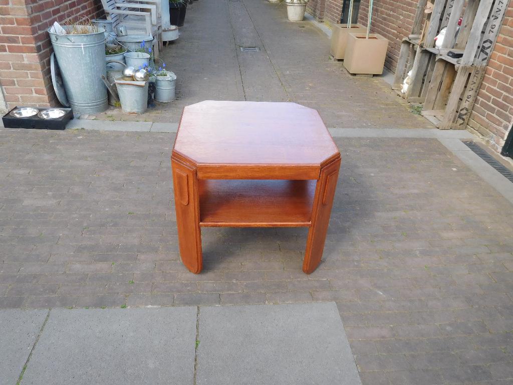 eiken houten salontafel, Ophalen, 50 tot 100 cm, 50 tot 100 cm, Zo goed als nieuw