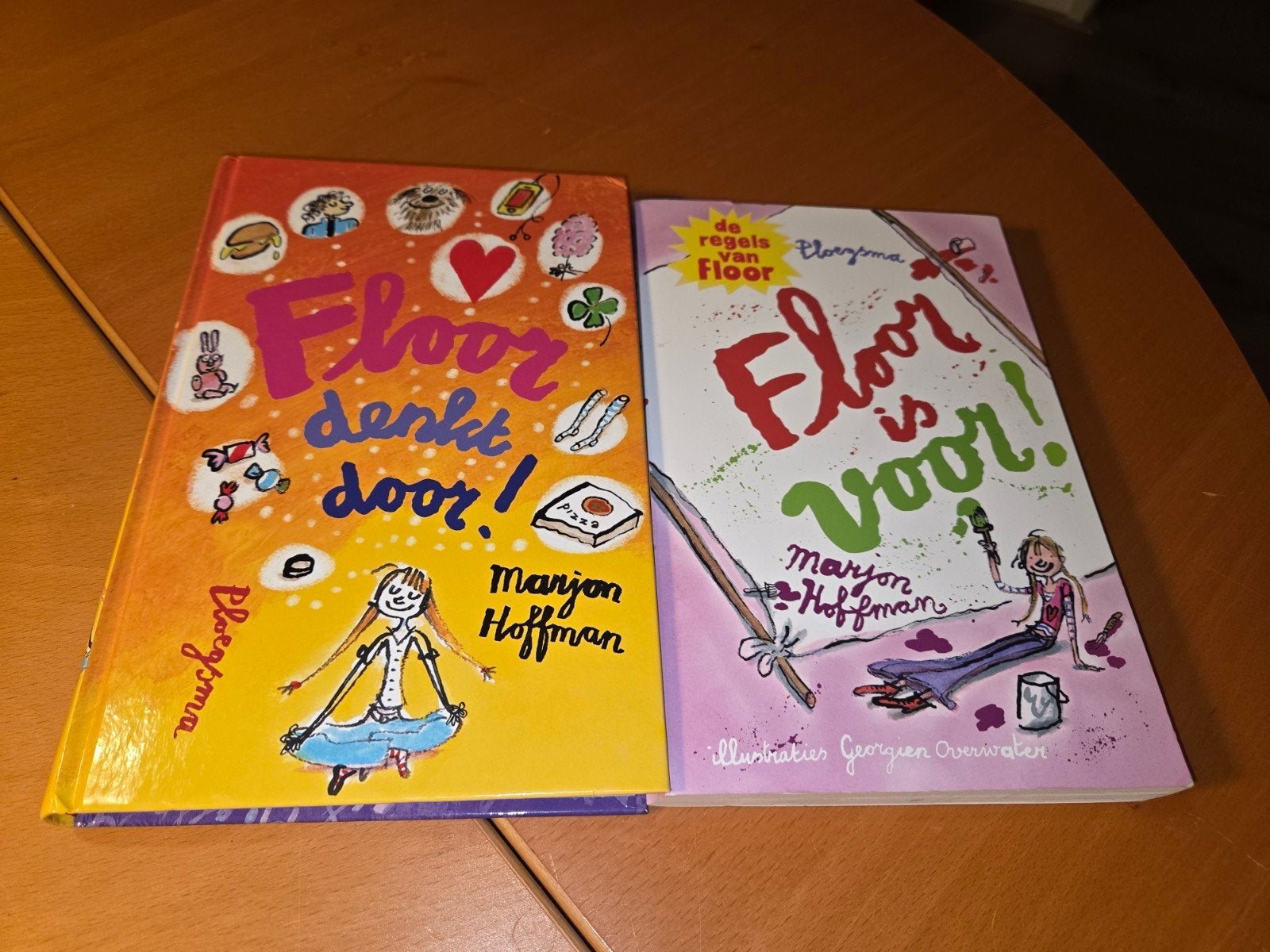 2x Floor boeken: Floor denkt door! & Floor is voor!, Ophalen of Verzenden, Zo goed als nieuw, Marjon Hoffman, Fictie algemeen