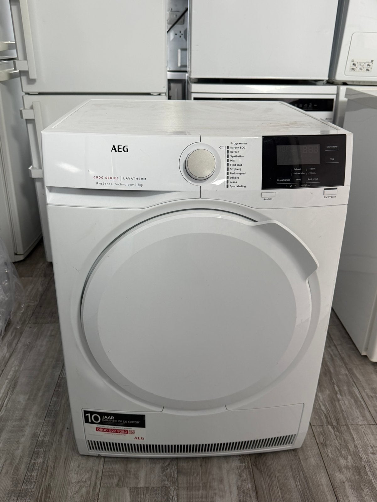 AEG T6DB82GP 6000-Serie Condensdroger 8KG B++ Gebruikt, AEG, Vennootsweg 12404 CG Alphen aan den Rijn, 8 tot 10 kg, Ophalen of Verzenden
