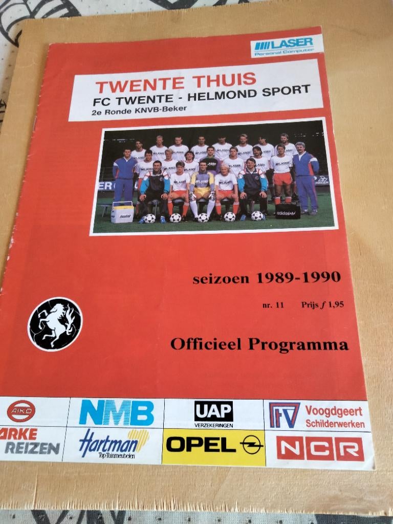 Fc twente -helmond sport 89-90, Ophalen of Verzenden, Gebruikt, F.C. Twente, Poster, Plaatje of Sticker