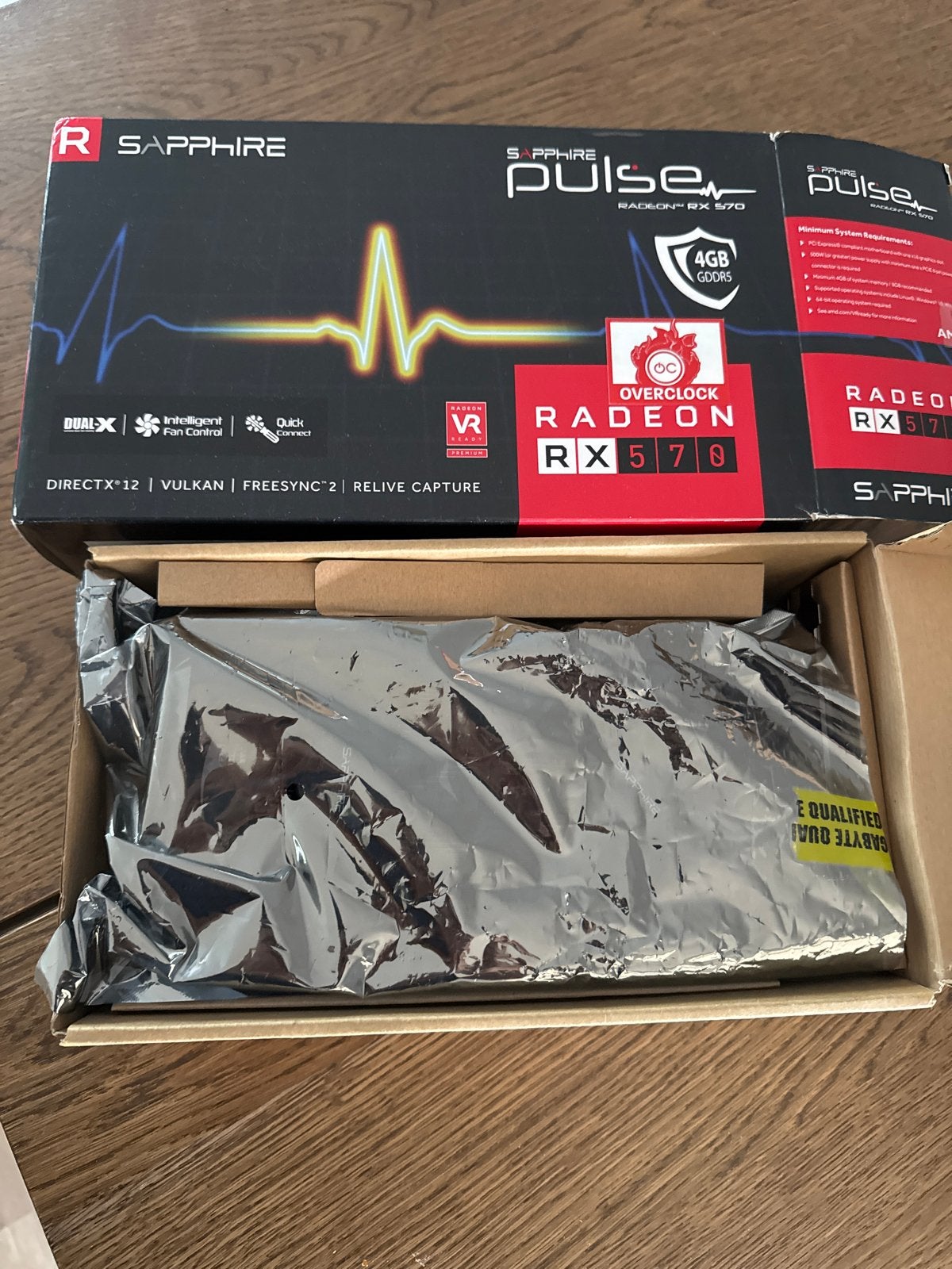 Sapphire Pulse Radeon RX 570 4GB Videokaart, PCI-Express 3, Gebruikt, Ophalen of Verzenden, GDDR5