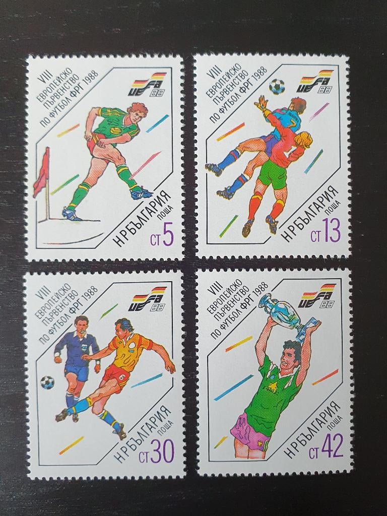Bulgarije 1988 Sport EK Voetbal Michel 3667-3670 postfris, Verzenden, Postfris, Sport