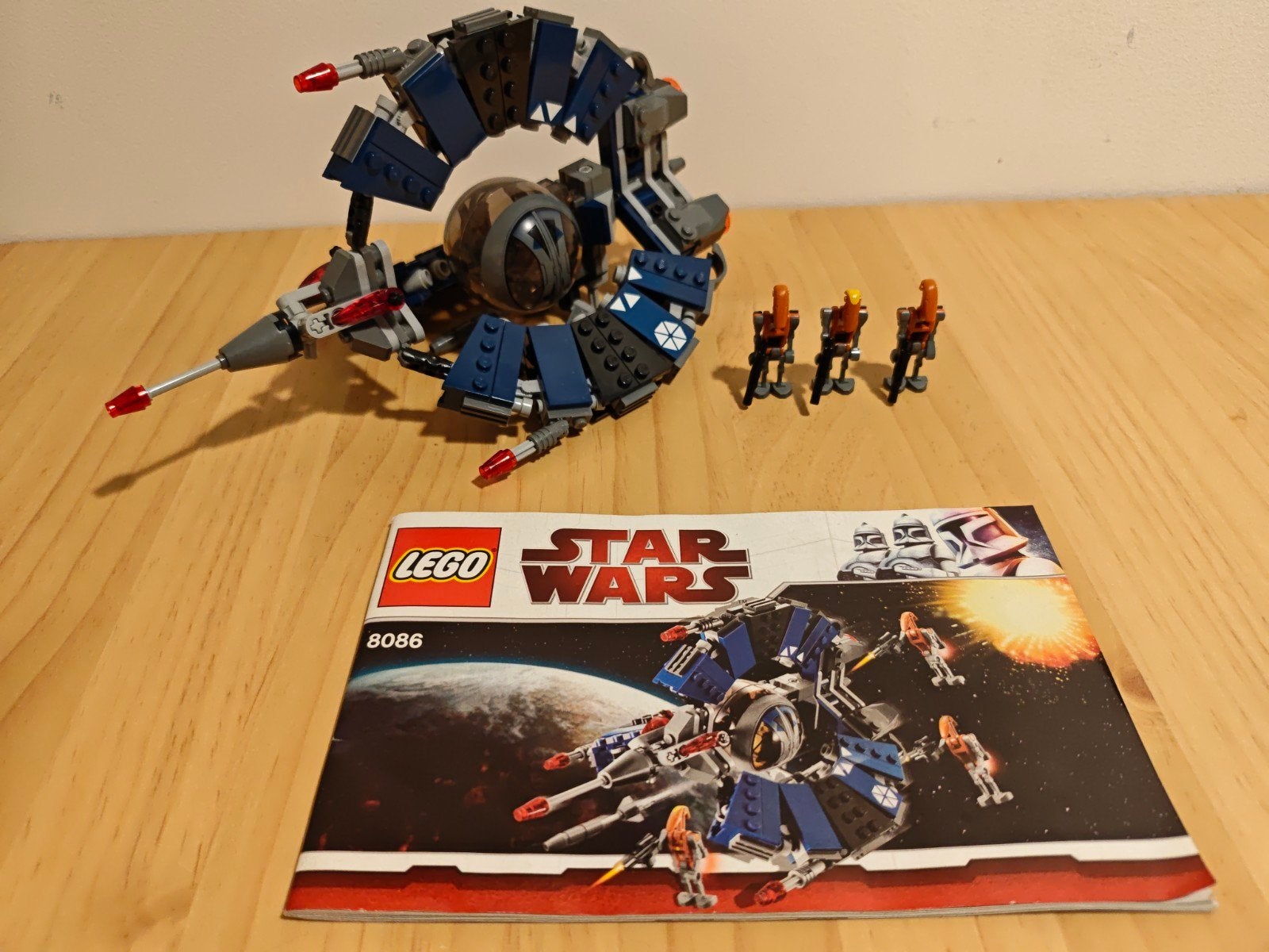 LEGO Star Wars Set 8086 Droid Tri-Fighter 100% Compleet, Star Wars, Lego, Ophalen of Verzenden, Zo goed als nieuw