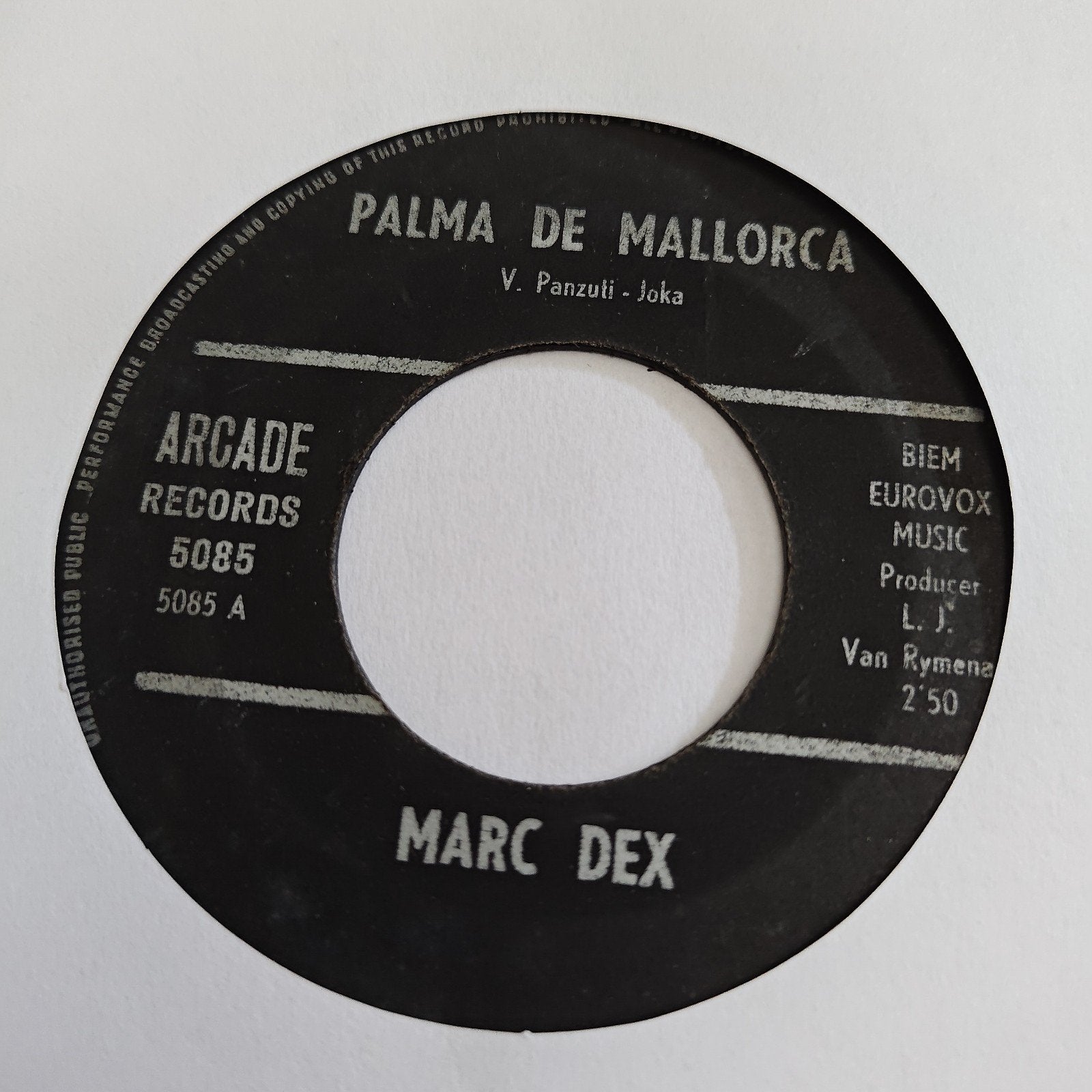 Marc Dex - Palma de Mallorca (Vinyl Single), Gebruikt, 7 inch, Ophalen of Verzenden, EP