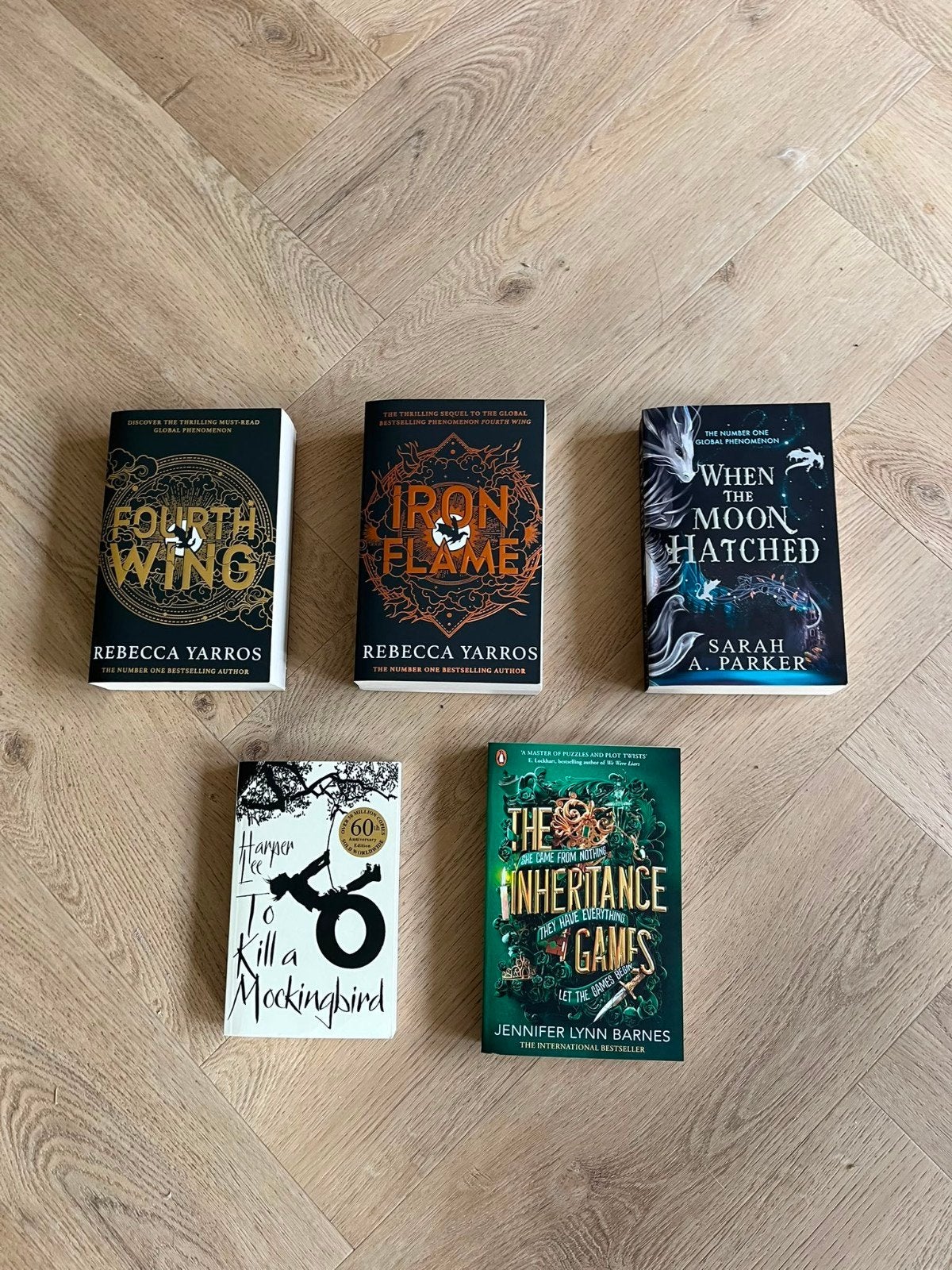 5 Engelse boeken/bestsellers in 1 koop, Boeken, Literatuur, Verzenden, Zo goed als nieuw, R Yarros, H Lee, J LBarnes, S. Parker