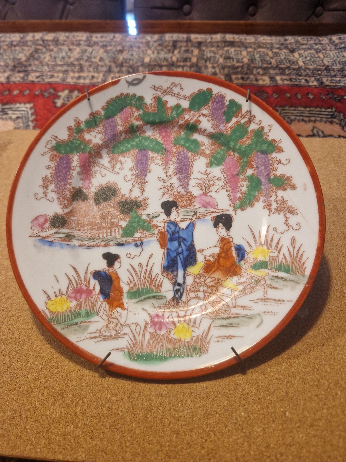 Vintage japanse kutani -geisha's in tuinschotel goede staat, Ophalen of Verzenden