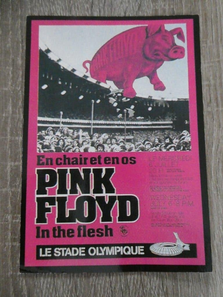Pink Floyd ansichtkaart Olympisch stadion Montreal 1977, Verzamelen, Ophalen of Verzenden, Zo goed als nieuw, Foto of Kaart