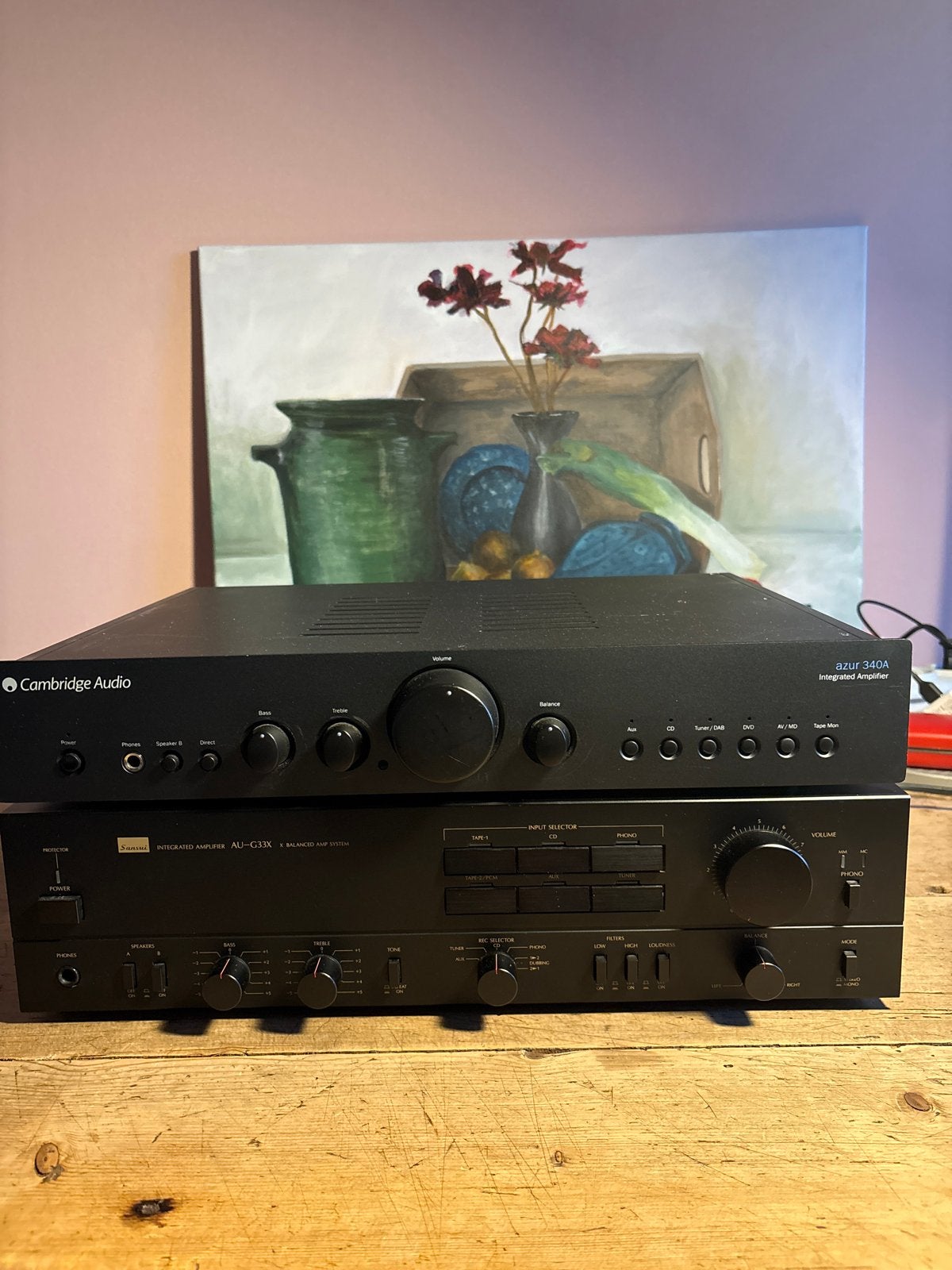 Cambridge Audio Azur 340A en Sansui AU-G33X Versterkers, Audio, Tv en Foto, Versterkers en Receivers, Niet werkend, 120 watt of meer