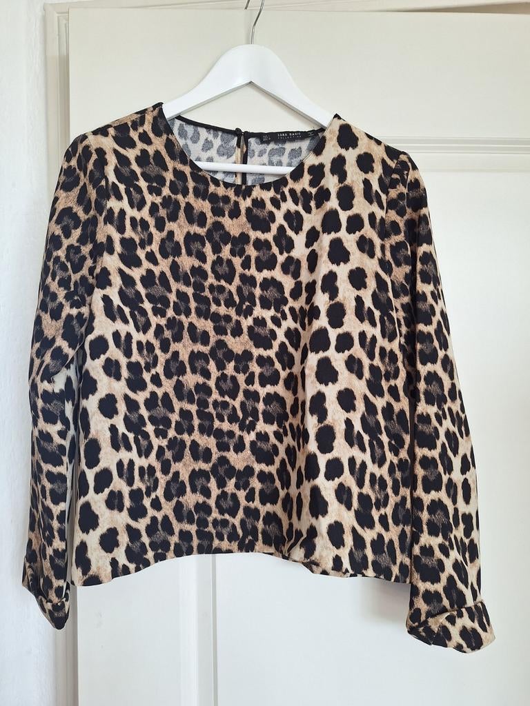 Zara top met panterprint, maat L, Ophalen of Verzenden