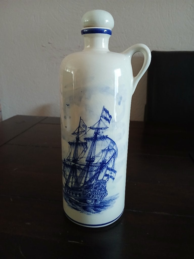 Delfts Blauw Kruik met Schip, Ophalen of Verzenden