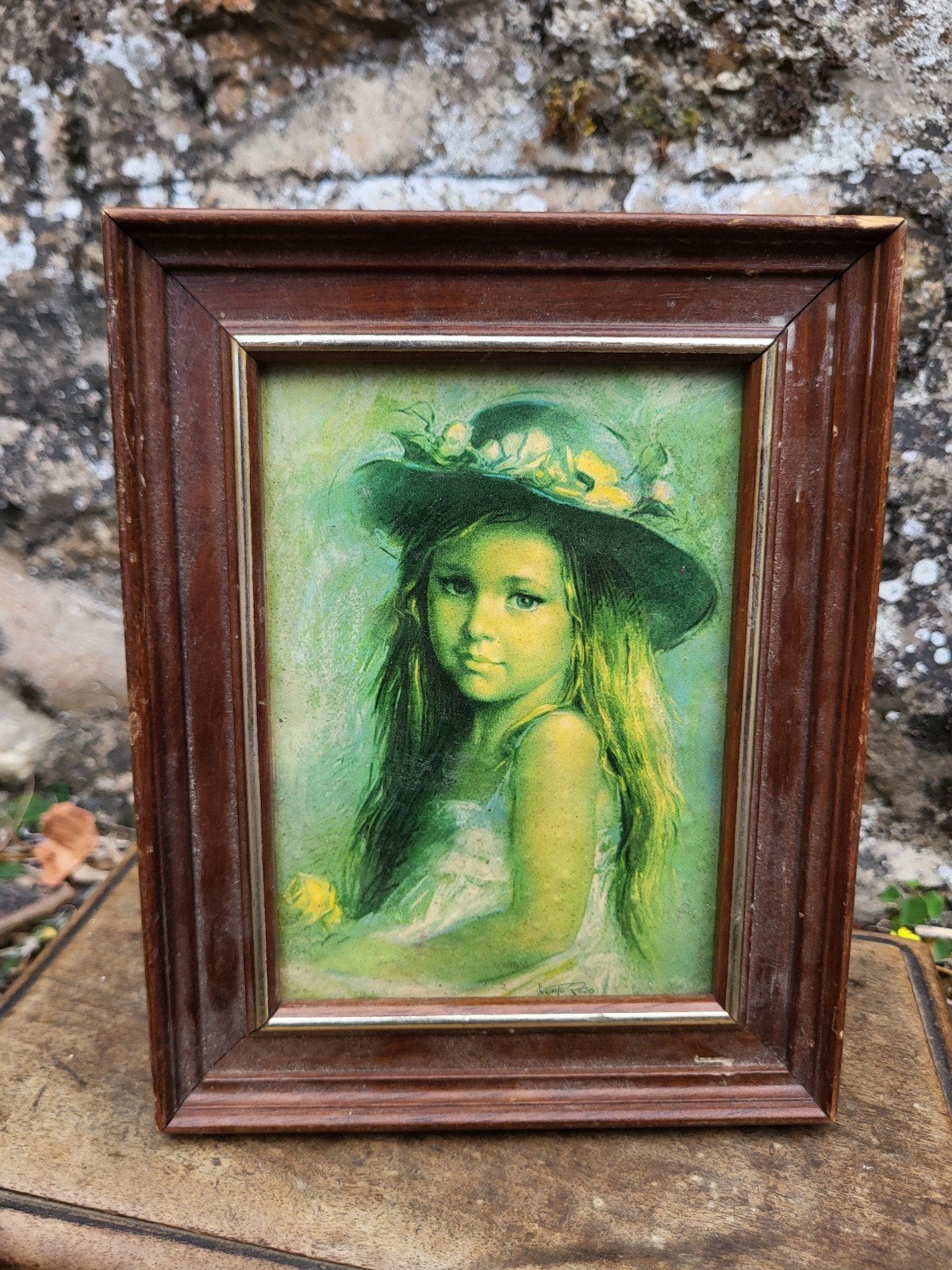 Frans brocante houten sleutelkastje  / allegonda, Antiek en Kunst, Curiosa en Brocante, Ophalen of Verzenden