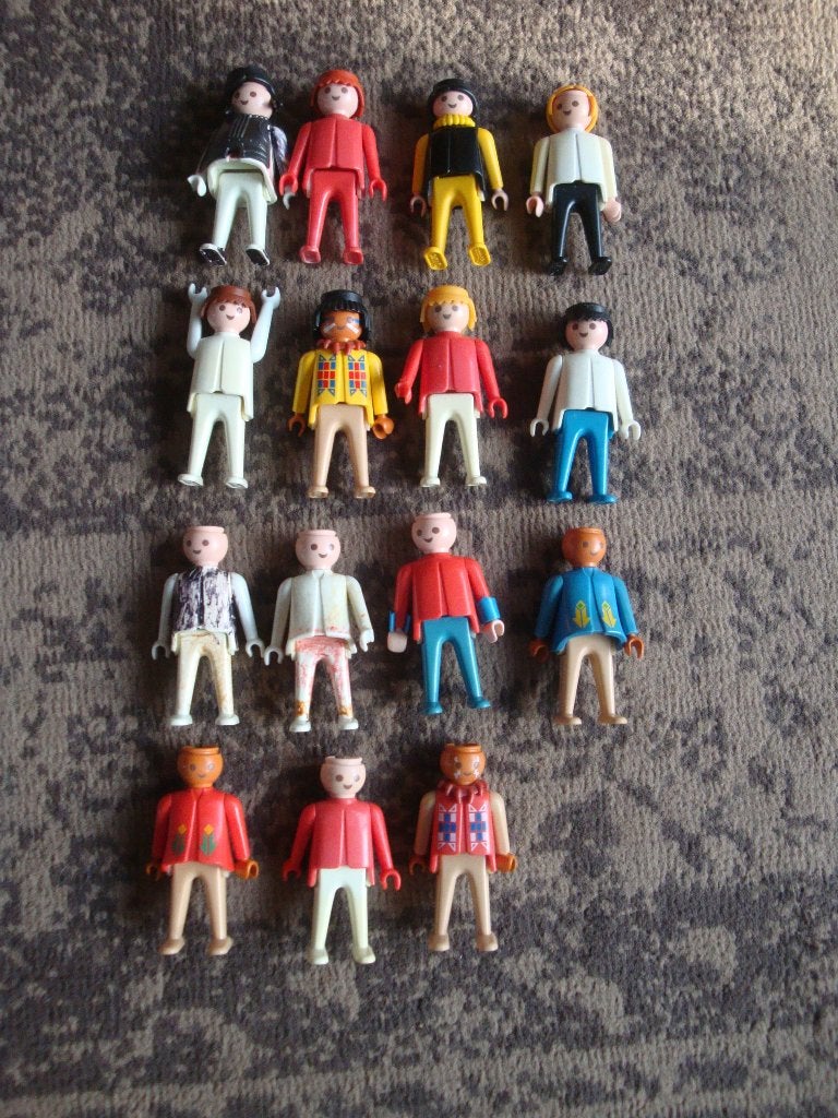Playmobil 15 vintage figuren uit 1974. Ruim 50 jaar oud!!!, Gebruikt, Complete set, Ophalen of Verzenden, Figuren