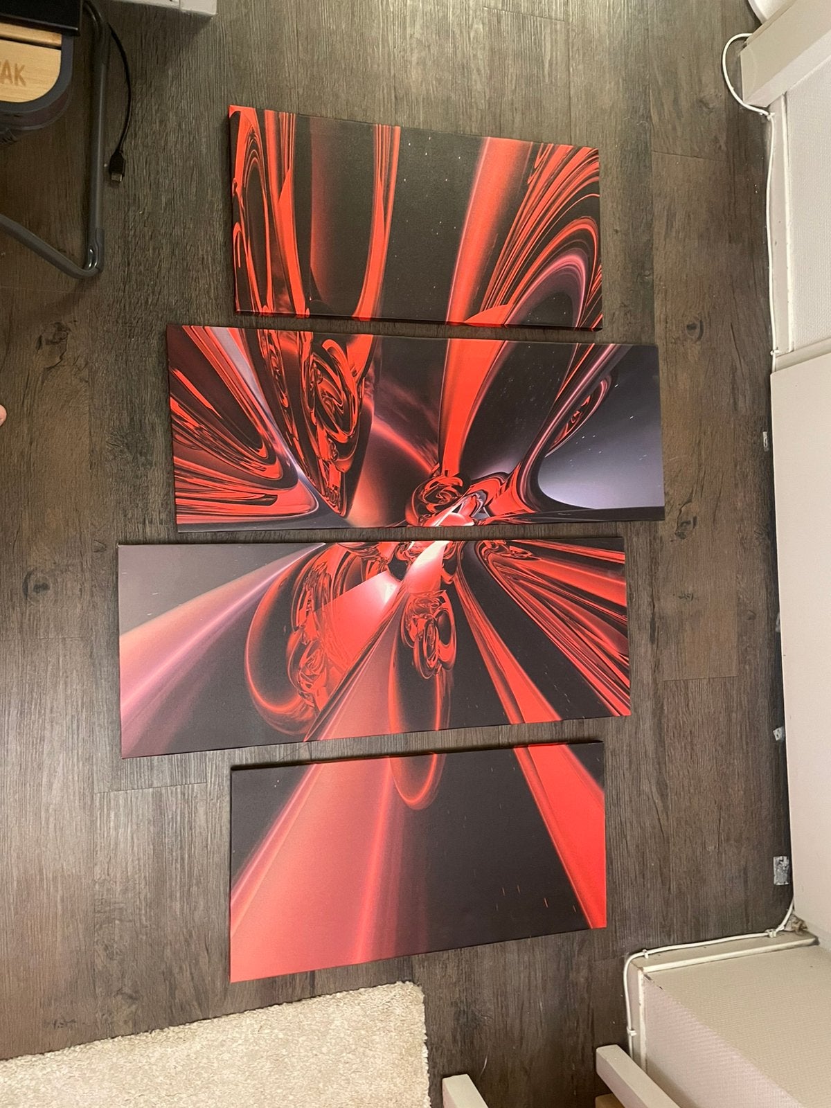 Schildery kleur rood mooi 4 delen, Ophalen