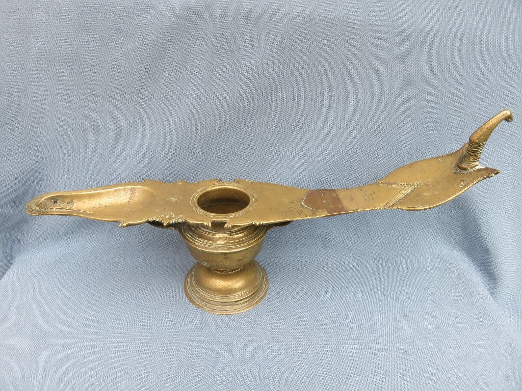Bronzen Joodse sabbat kom - 18e - 19e eeuw, Antiek en Kunst, Ophalen of Verzenden, Brons