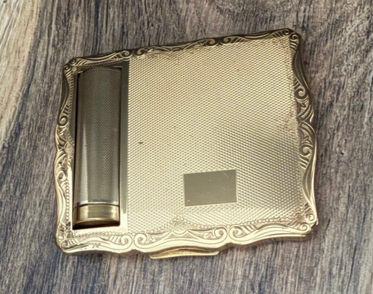 Antieke unieke Stratton "Empress" poederdoos + lipstick, Ophalen of Verzenden, Dames
