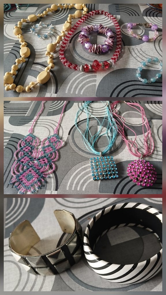 2 kralen kettingen 5 armbandjes 1 schelpen armband 3 ketting, Ophalen of Verzenden, Zo goed als nieuw
