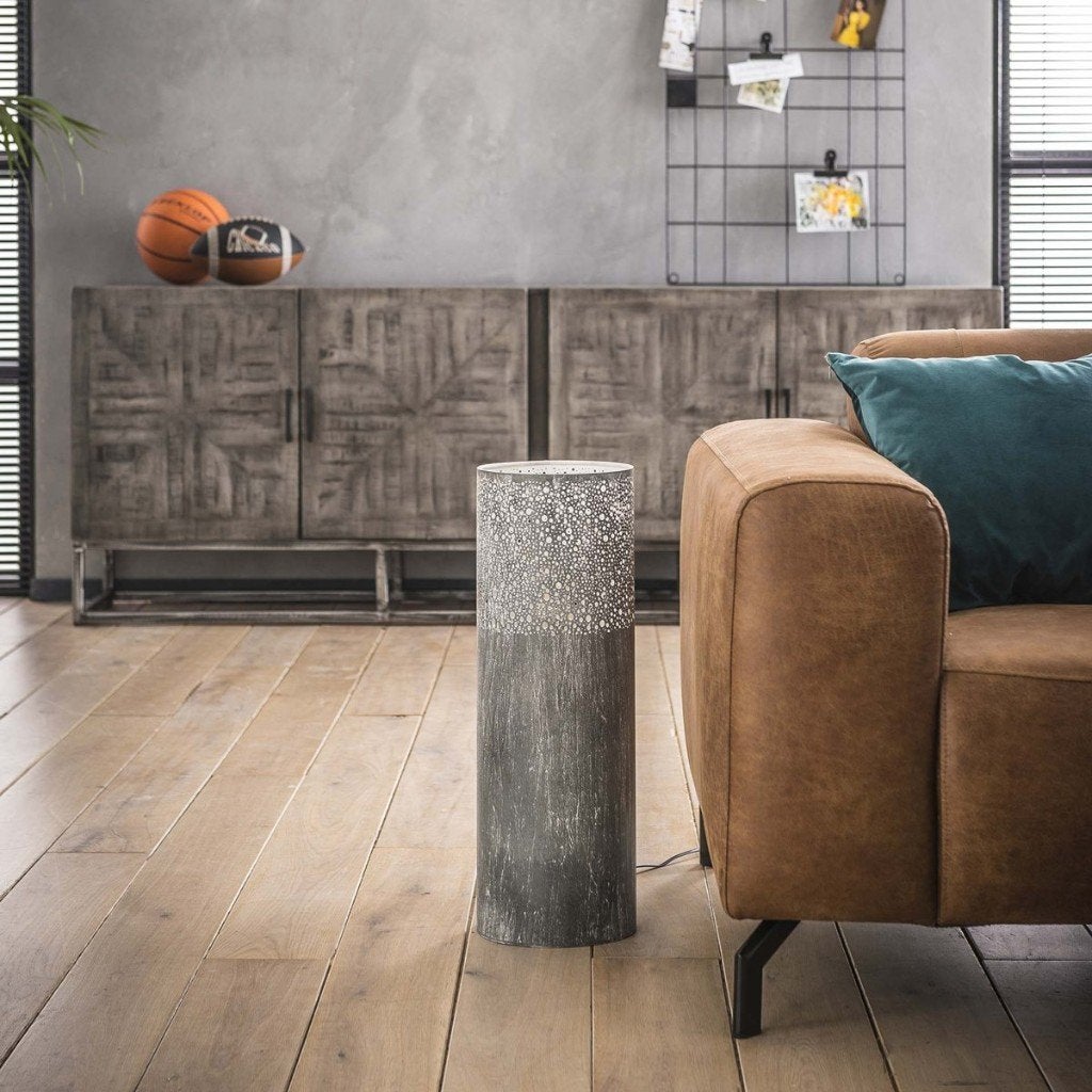 Vloerlamp cilinder Ø20 betonlook – Grijs, 60 cm – NIEUW, Nieuw, Minder dan 100 cm, Metaal, Industrieel