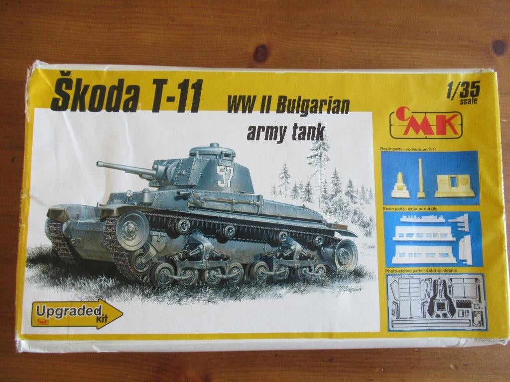 Skoda T-11 WW II Bulgarian Army Tank (CMK 1/35), Overige merken, Tank, 1:32 tot 1:50, Ophalen of Verzenden