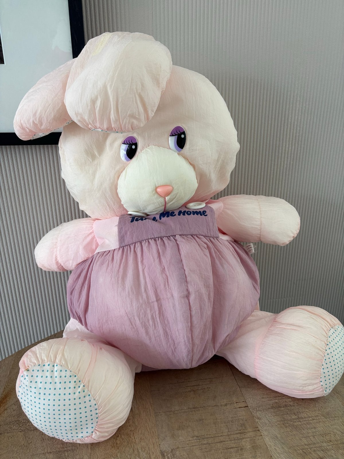 Vintage Fisher-Price puffalump pluche konijn jaren 80, Kinderen en Baby's, Gebruikt, Overige merken, Overige karakters, Konijn