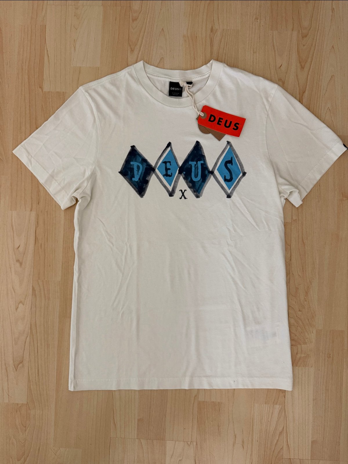 Deus Ex Machina Wit T-shirt Maat S Nieuw met labels, Kleding | Heren, Ophalen of Verzenden, Nieuw, Maat 46 (S) of kleiner, Wit