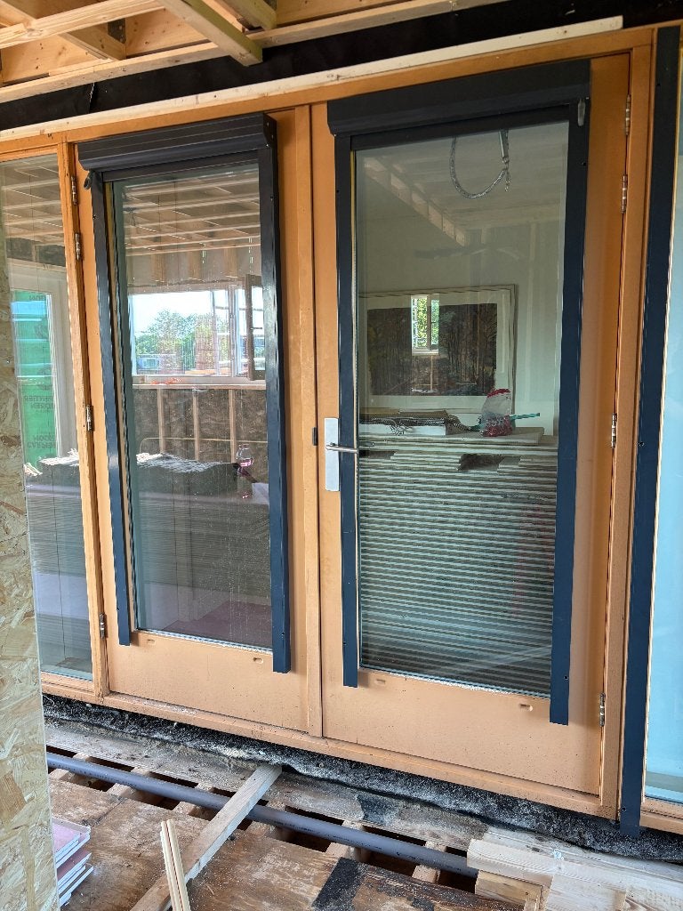 openslaande terrasdeuren met screens, Doe-het-zelf en Verbouw, Deuren en Horren, Ophalen, Gebruikt, 120 cm of meer, Buitendeur