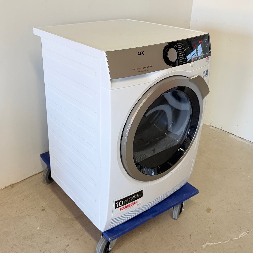 AEG 9000 FiberPro Warmtepompdroger, ruikt muf, Witgoed en Apparatuur, 6 tot 8 kg, Gebruikt, Anti-kreukfase, Overige typen